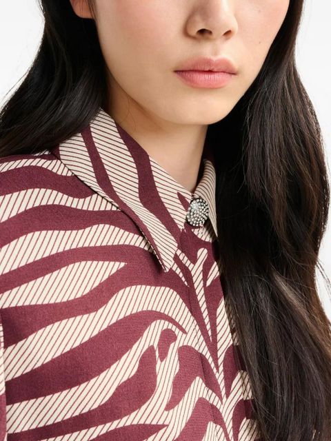 Essentiel Antwerp zebra-print shirt - Red