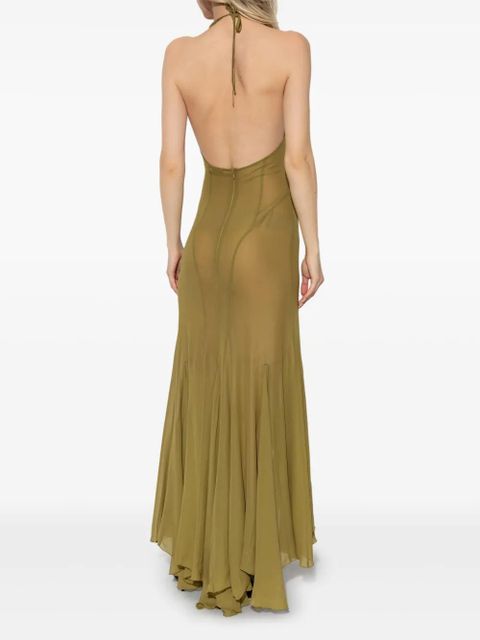 MISBHV ruffle-detailing midi dress - Green - zdjęcie produktu nr 2