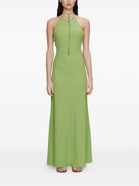 Christopher Esber Beach Quartz halterneck embellished dress - Green - zdjęcie produktu nr 1