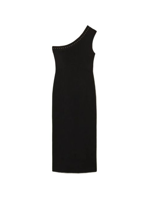 TWINSET studded one-shoulder knit dress - Black - zdjęcie produktu nr 1