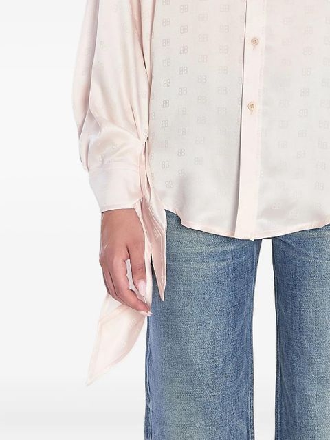 Balenciaga silk ruffled shirt - Pink