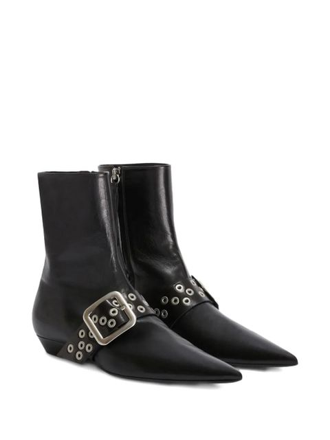 Jil Sander leather ankle boots - Black - zdjęcie produktu nr 2