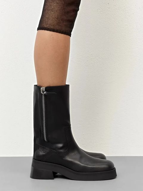 Miista botki zamszowe Gunda damskie kolor czarny na słupku E8_4039 - zdjęcie produktu nr 2