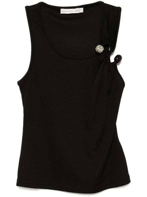 Christopher Esber S-buckle scoop tank top - Black