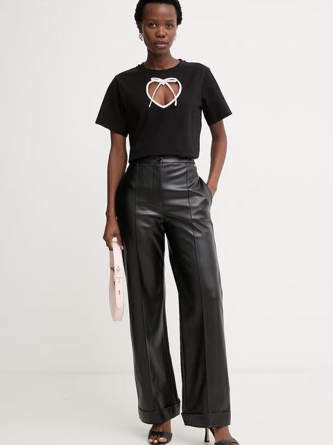 Silvian Heach T-shirt damski bawełniany z elastanem KHERNA - zdjęcie produktu nr 1