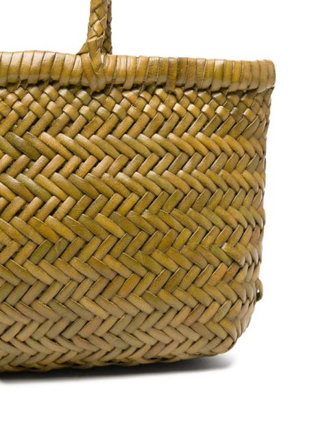 DRAGON DIFFUSION woven handle tote bag - Green