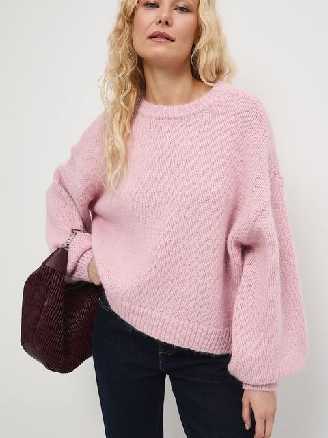 Medicine sweter damski kolor różowy ciepły - zdjęcie produktu nr 1