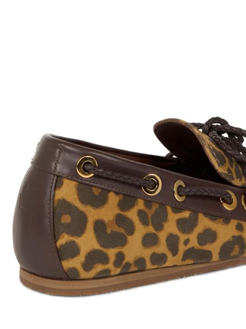 ETRO animal-print loafers - Brown
