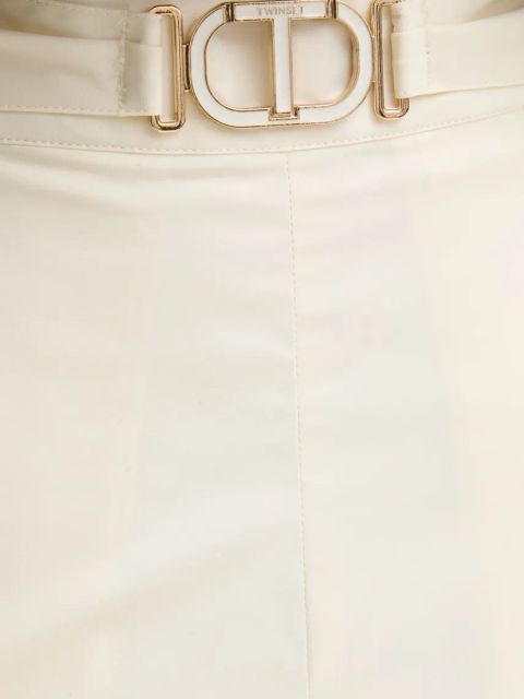 Twinset spódnicospodnie damskie kolor beżowy szerokie high waist 251TT202C