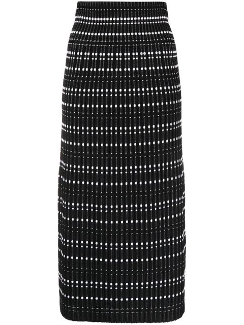 Alexander McQueen fitted midi skirt - Black - zdjęcie produktu nr 1