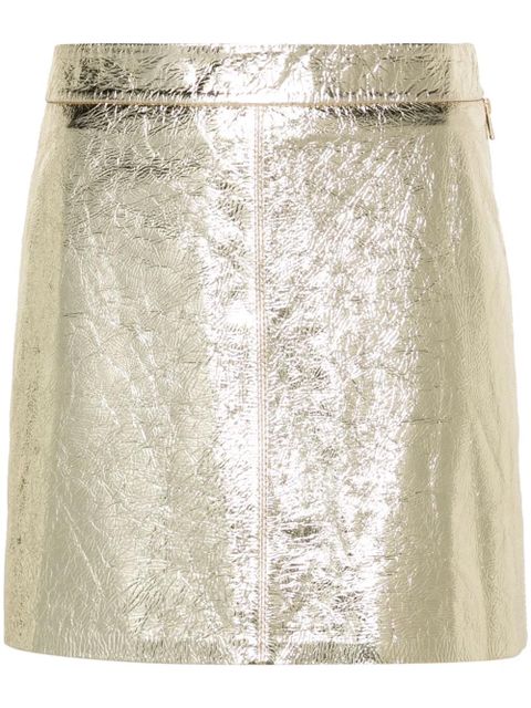 Zadig&Voltaire Jinette metallic leather skirt - Gold - zdjęcie produktu nr 1