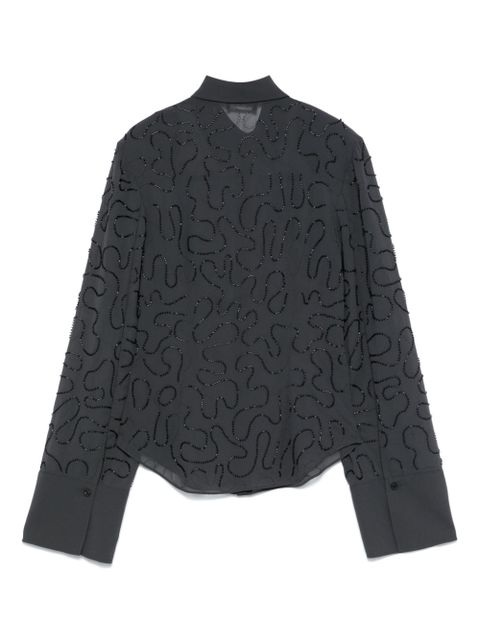 ROTATE BIRGER CHRISTENSEN beaded shirt - Grey - zdjęcie produktu nr 2