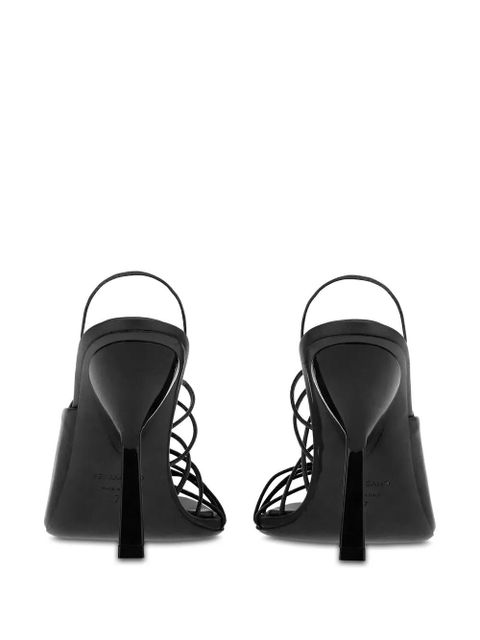 Ferragamo 105mm ultra-fine straps sandals - Black