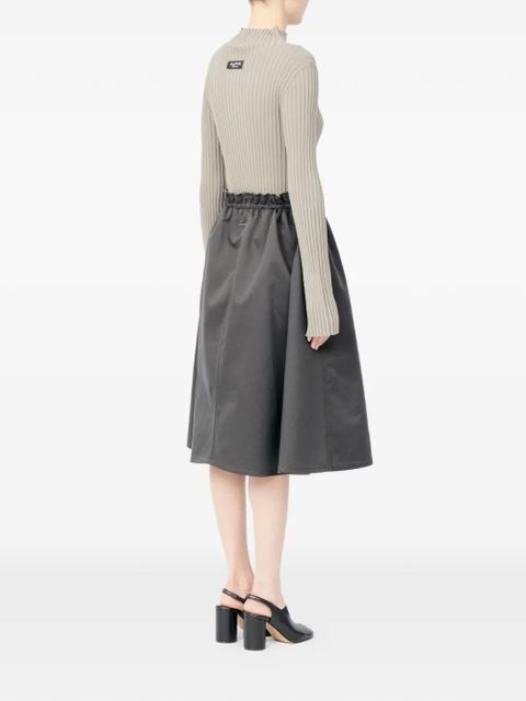 MM6 Maison Margiela ruffled-detail midi skirt - Grey