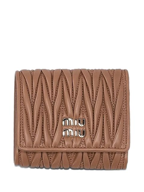Miu Miu logo-lettering wallet - Brown - zdjęcie produktu nr 1