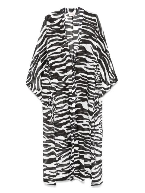 The Attico zebra-print beach cover-up - Black - zdjęcie produktu nr 1