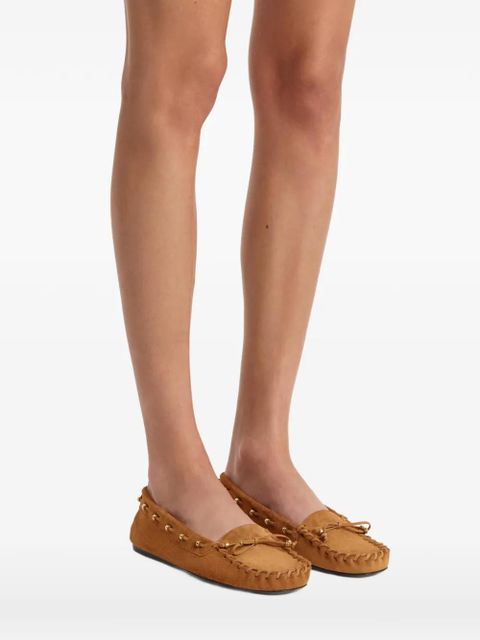 KHAITE leather loafers - Brown