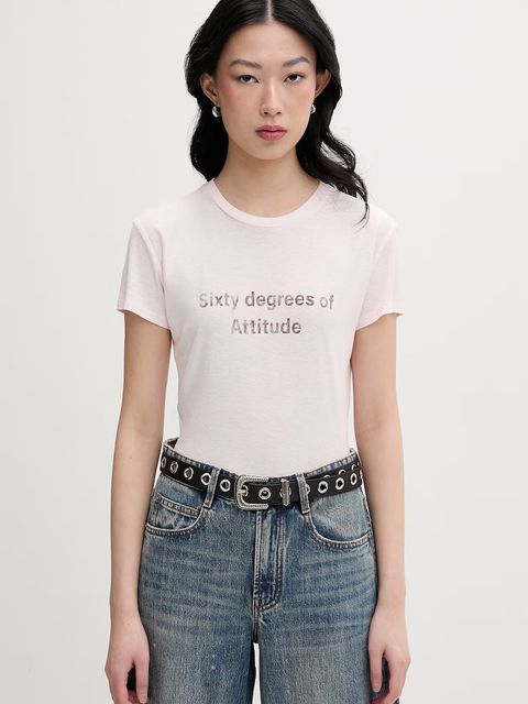 Miss Sixty T-shirt damski z bawełną - zdjęcie produktu nr 1