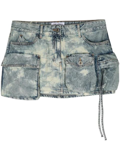 The Attico Fay bleach-wash mini skirt - Blue - zdjęcie produktu nr 1