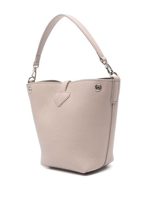 Longchamp Le Roseau XS leather bucket bag - Neutrals