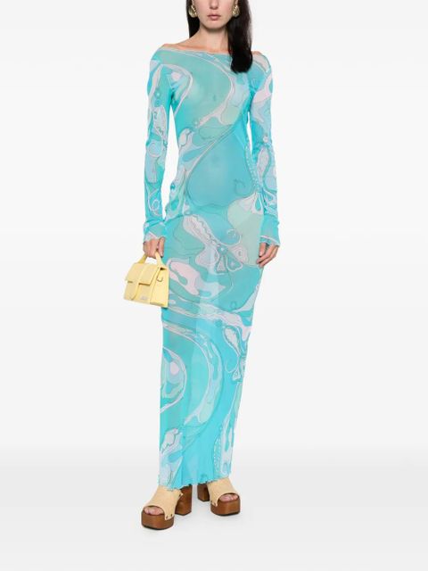 PUCCI Orchidee-print maxi dress - Blue - zdjęcie produktu nr 2