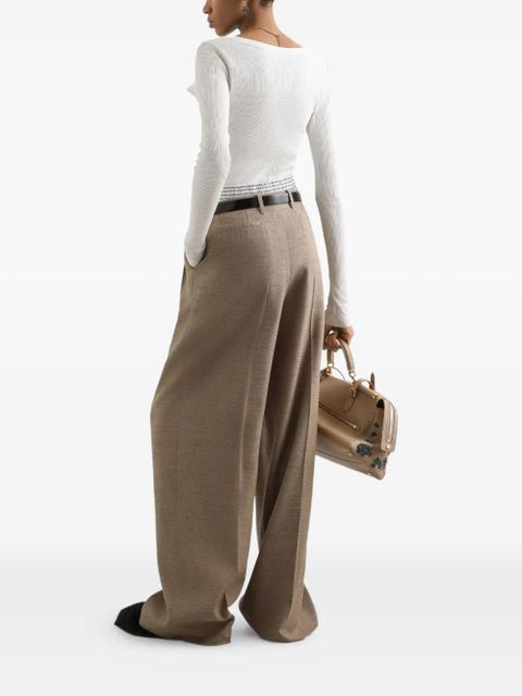 Dolce & Gabbana ribbed cotton serafino T-shirt - White