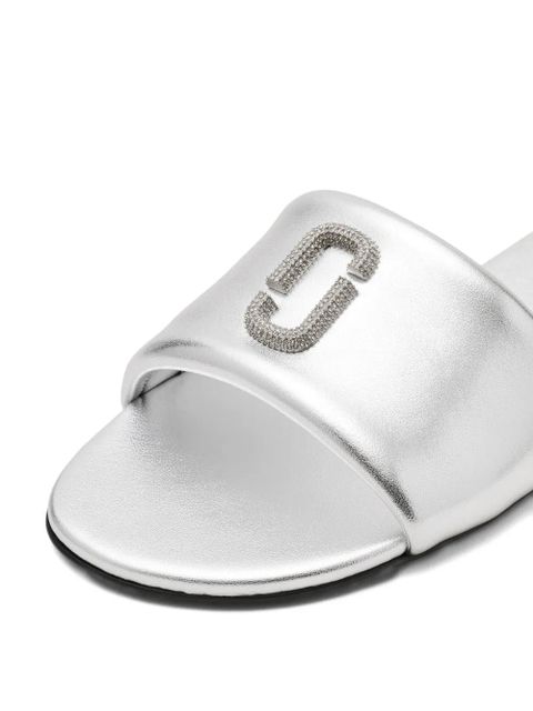 Marc Jacobs metallic-leather sandals - Silver