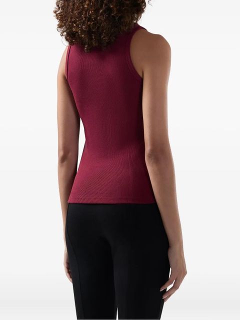 GCDS ribbed embroidered tank top