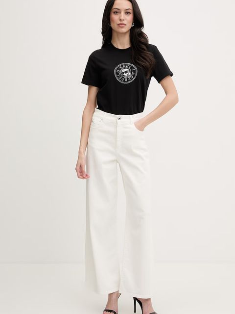 Karl Lagerfeld t-shirt damski bawełniany IKON - zdjęcie produktu nr 1