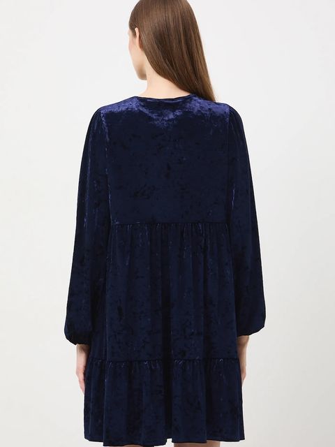 Medicine sukienka kolor granatowy mini rozkloszowana