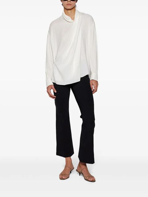 The Row Darnelle draped silk blouse - White - zdjęcie produktu nr 2