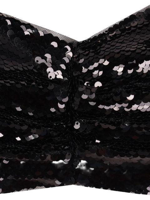Simone Rocha sequined strapless top - Black