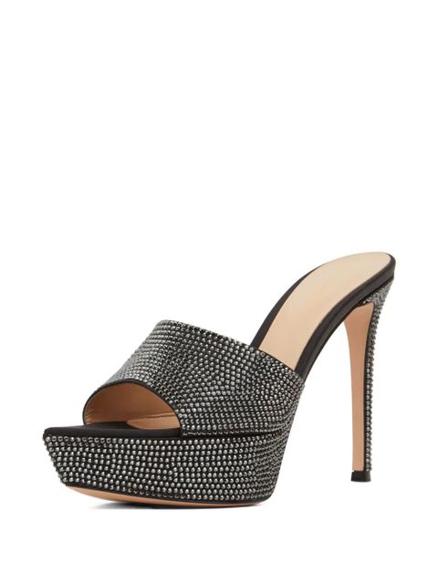 Gianvito Rossi Betty rhinestone-embellished sandals - Black - zdjęcie produktu nr 2