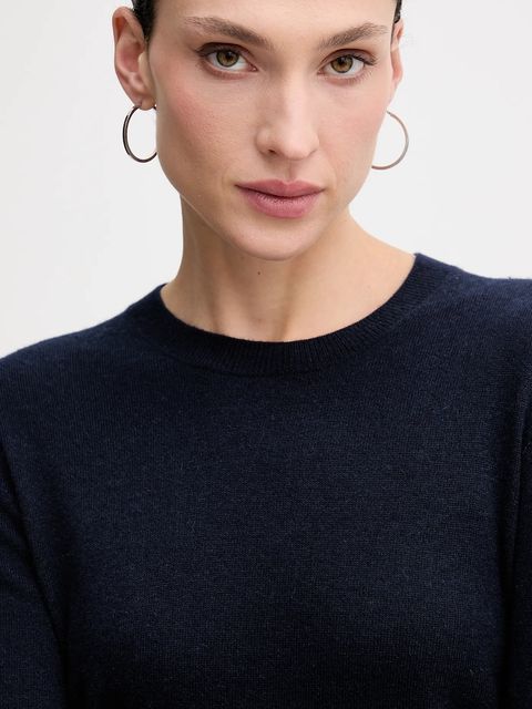 Sisley sweter damski kolor granatowy lekki 102HM100F
