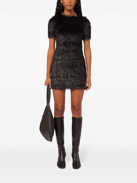 Rabanne wedge heel below-the-knee boots - Black