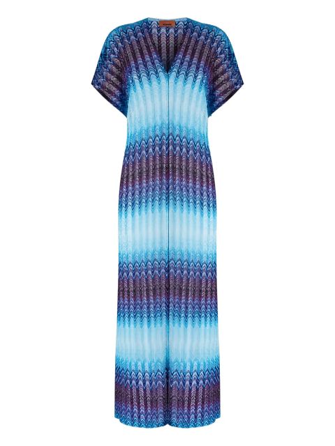 Missoni zig zag beach cover-up - Blue