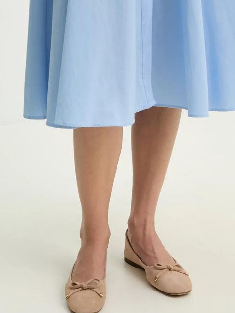 Answear.LAB baleriny zamszowe kolor brązowy - zdjęcie produktu nr 1