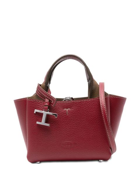 Tod's micro leather tote bag - Red - zdjęcie produktu nr 1