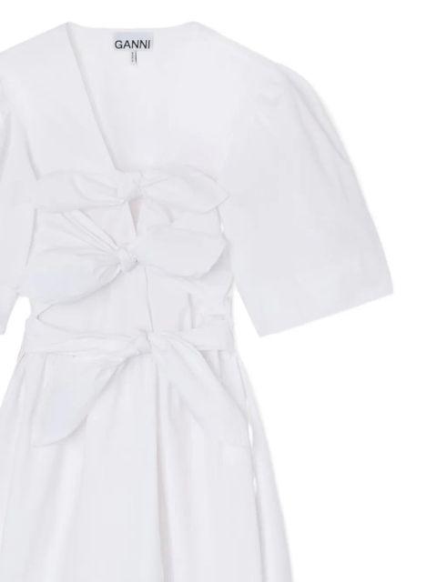 GANNI bow-detail dress - White - zdjęcie produktu nr 2