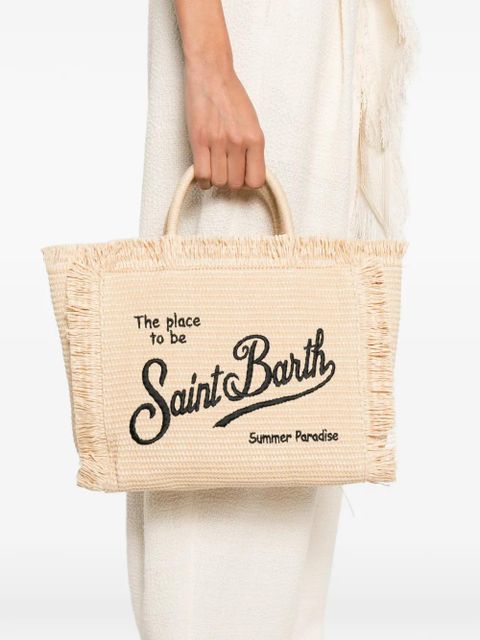 MC2 Saint Barth Colette embroidered fringed tote bag - Neutrals - zdjęcie produktu nr 2