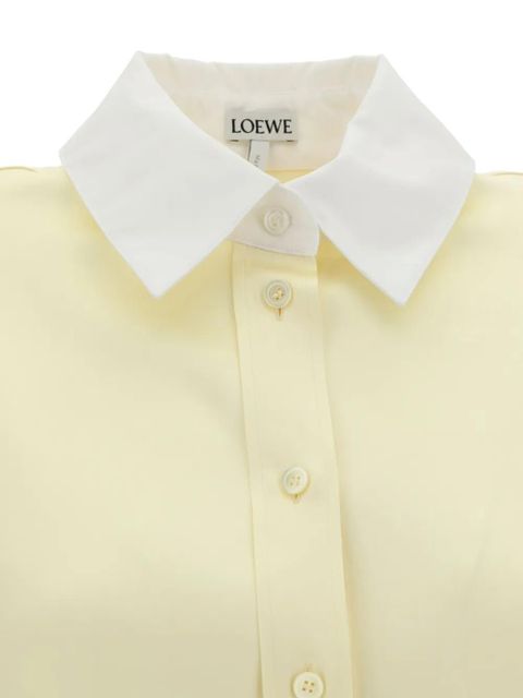 LOEWE contrasting-collar shirt - Yellow - zdjęcie produktu nr 2