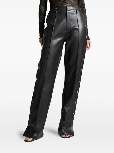 Manière De Voir pintuck popper trousers - Black