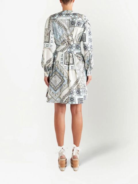ETRO mix-print belted dress - White - zdjęcie produktu nr 2