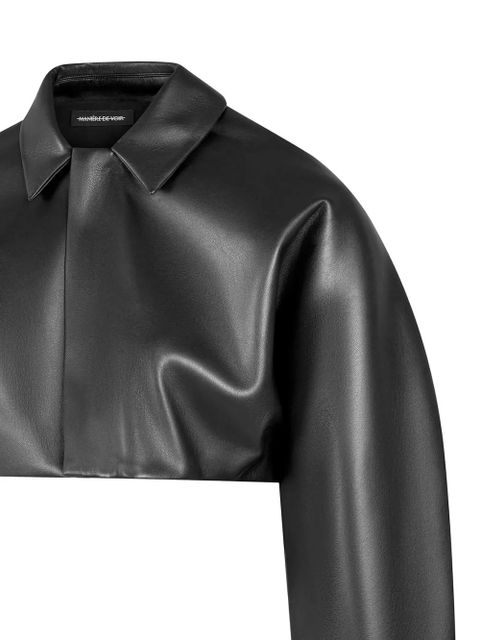 Manière De Voir balloon sleeve plaque jacket - Black