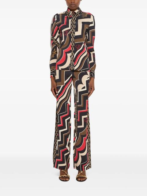 PUCCI Istrice-print trousers - Black
