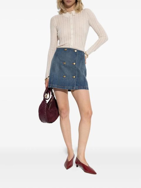 Ulla Johnson button-embellished denim skirt - Blue - zdjęcie produktu nr 2