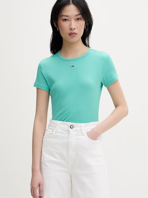 Tommy Jeans t-shirt basic damski bawełniany z elastanem - zdjęcie produktu nr 1