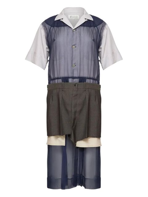 Maison Margiela layered midi dress - Blue - zdjęcie produktu nr 1