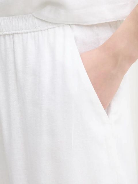 Abercrombie & Fitch spodnie lniane kolor beżowy szerokie high waist KI156-5128