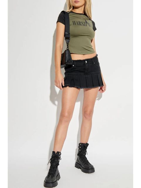 MISBHV logo-embroidered graphic-print t-shirt - Green - zdjęcie produktu nr 2